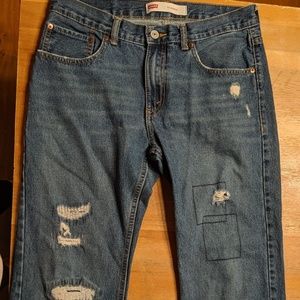 Levi's men's 30 x 30 ripped worn classic